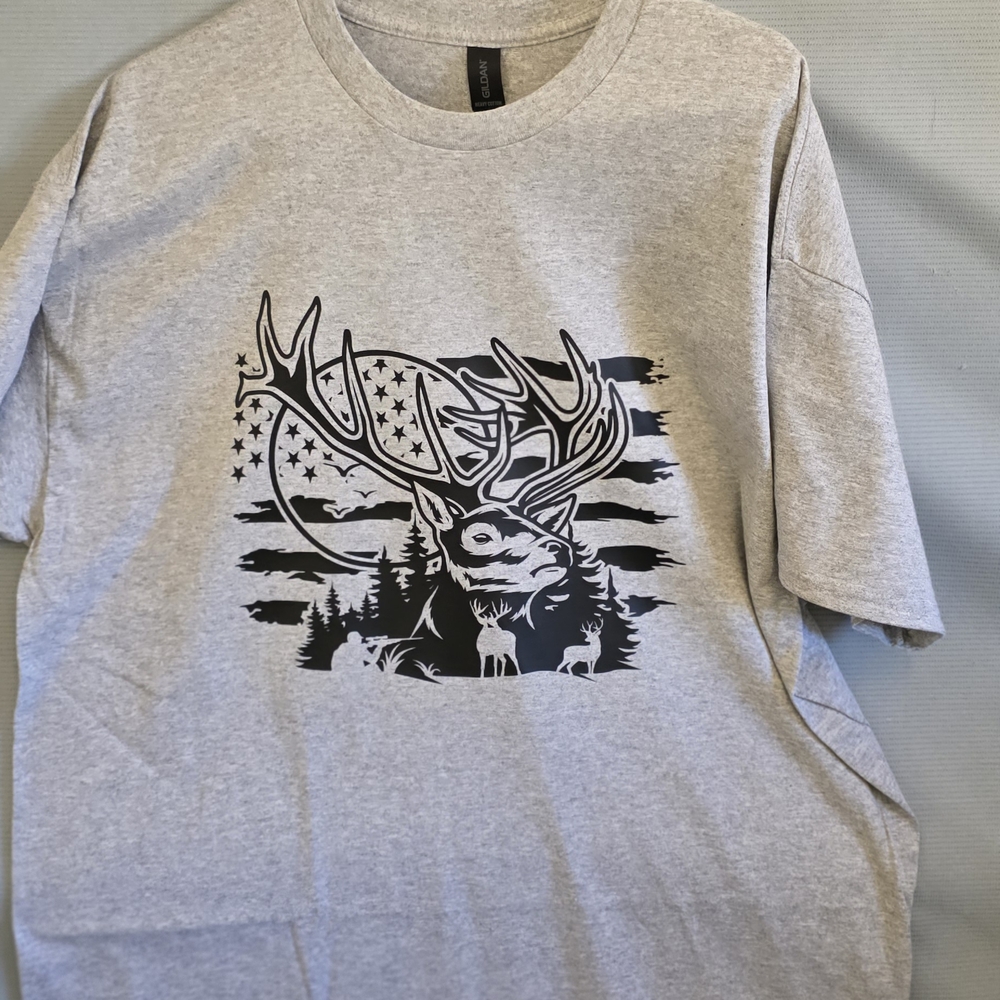 Wilderness Elk T-Shirt Heather Gray